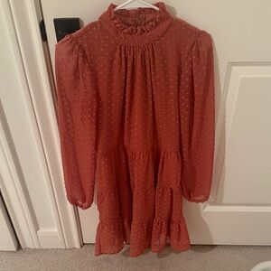Rust Trixxi Textured Dress